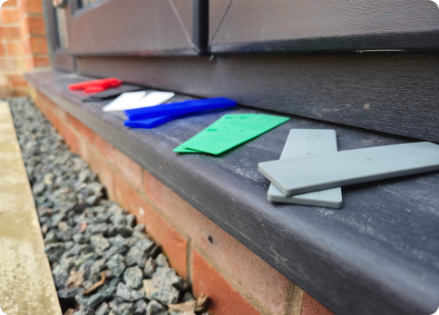 Proper placement of glazing packers in a window frame