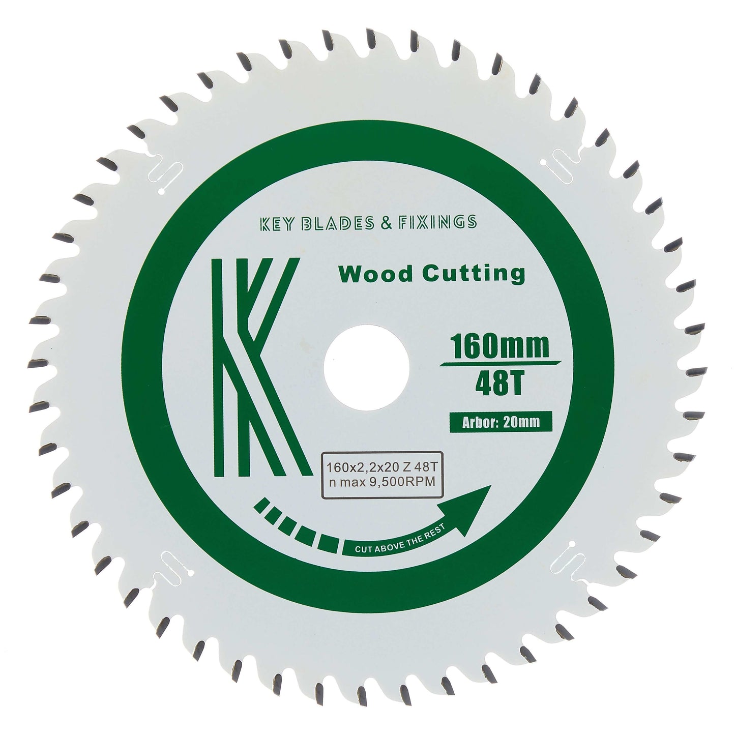160mm x 20mm x 2.2mm 48 Tooth Track/Circular Saw Blade - 2204