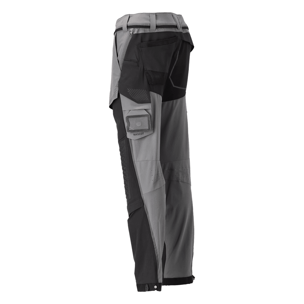 Mascot 22279 Ultimate Stretch Click System Pocket Trousers Stone Grey / Black
