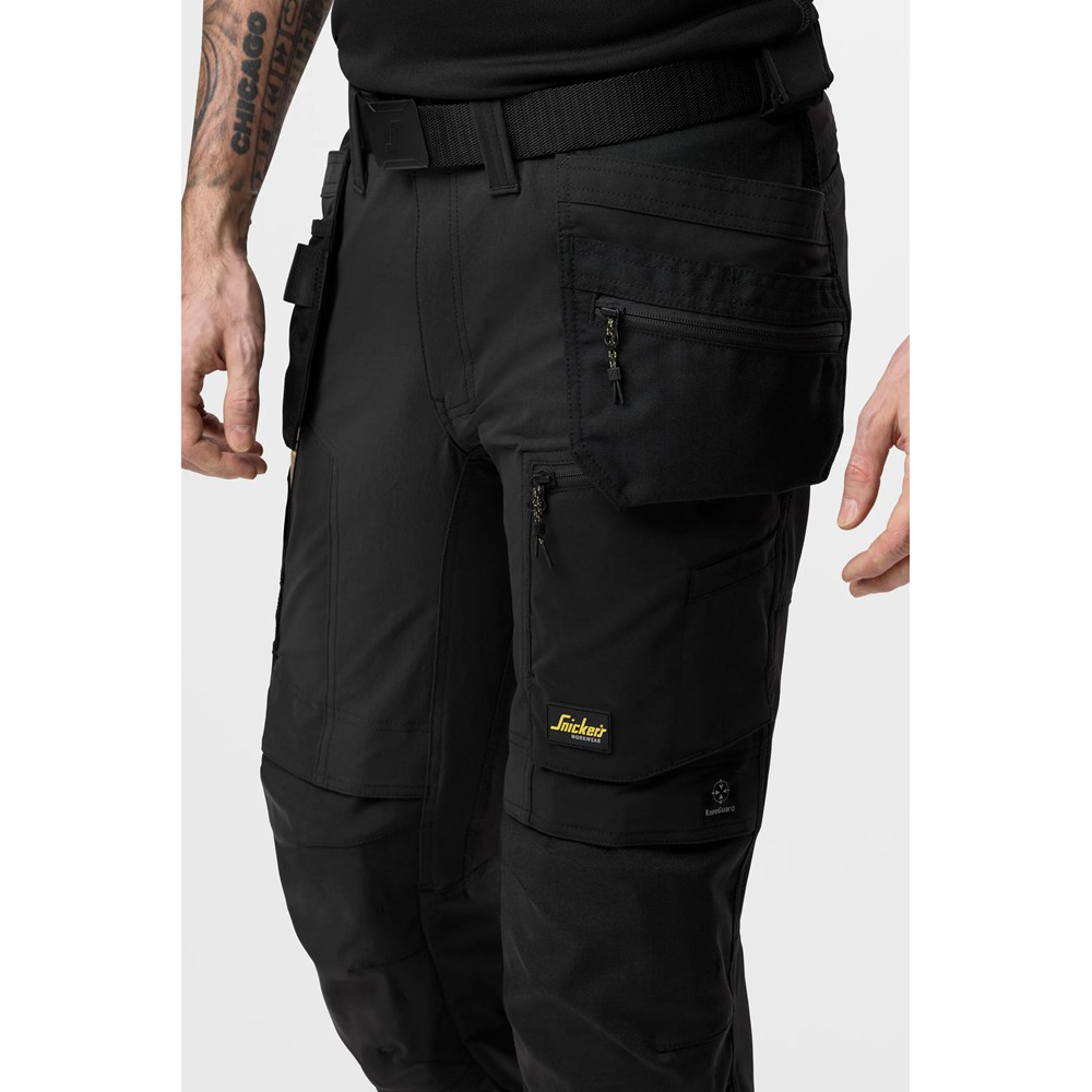 Snickers 6218 AllroundWork Holster Pocket 4-Way Stretch Trousers Khaki Green