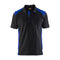 Blaklader 3324 Short Sleeve Polo Shirt Black / Cornflower Blue