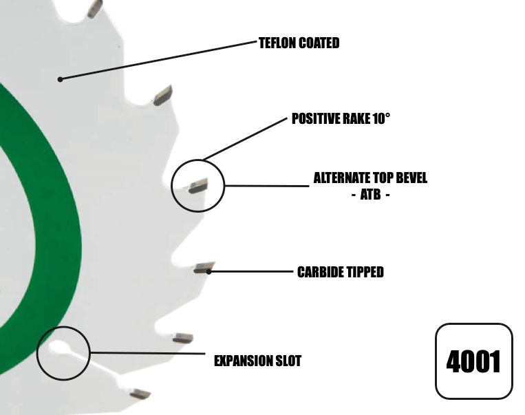 165mm x 20mm x 1.6mm 24 Tooth Track/Circular Saw Blade - 4001