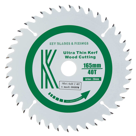165mm x 20mm x 1.6mm 40 Tooth Track/Circular Saw Blade - 4002
