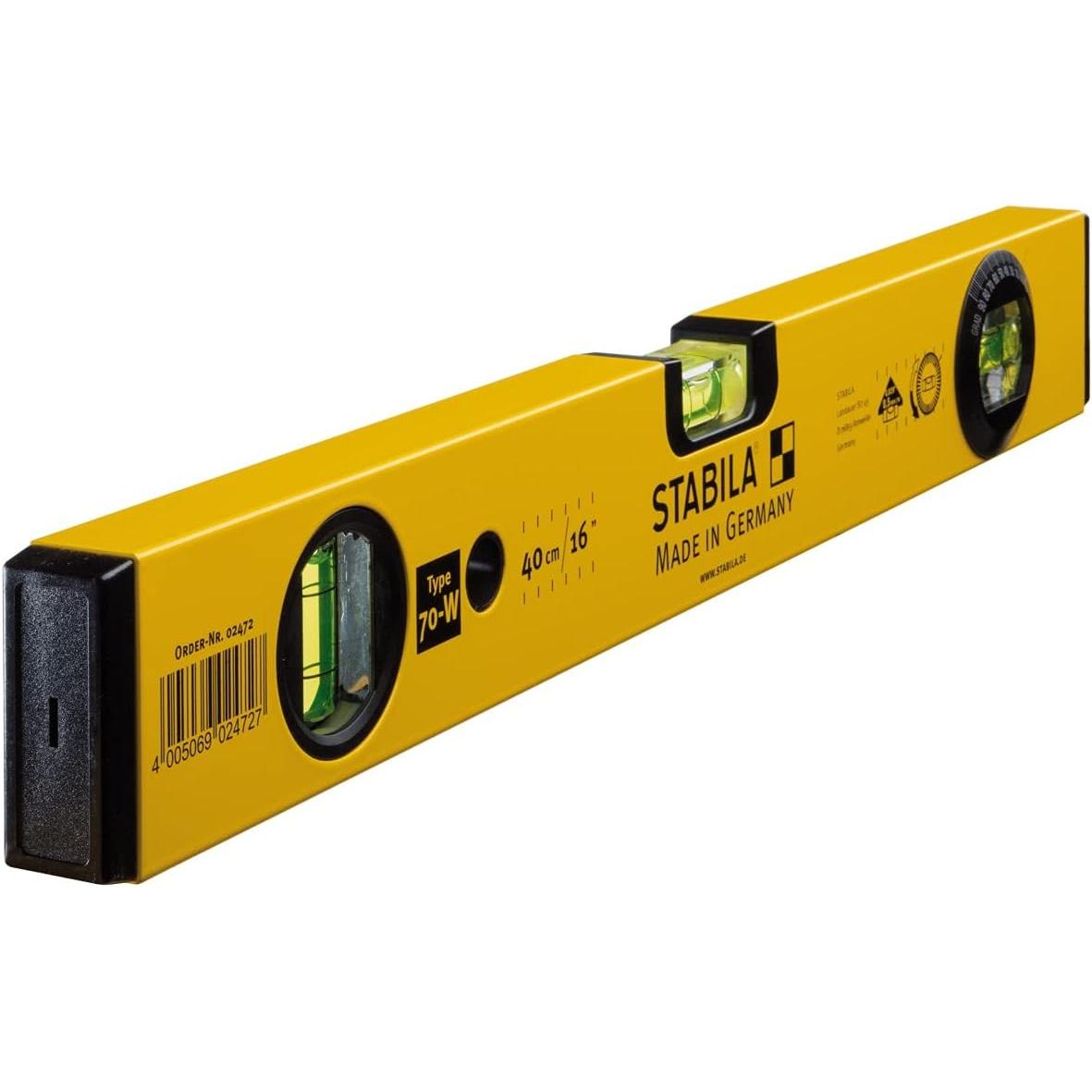 Stabila - Spirit Level - 70 W Rotatable Angle Vial For Precise Gradients, Builders' Choice