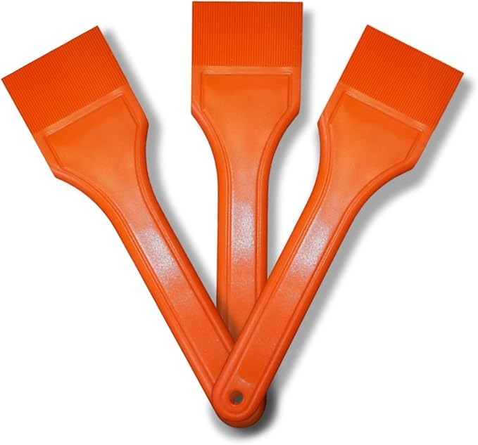 Glazing Shovel – Made in UK Plastic Paddle for Glass Lifting, Windows & Doors, DIY Tool, 260mm x 70mm (Orange)