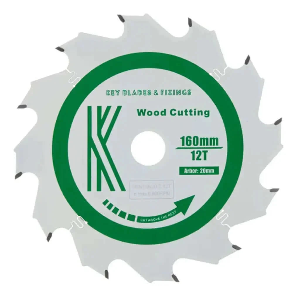 160mm x 20mm x 1.8mm HKC 12 Tooth "Cougar" Track Circular Saw Blade 8160