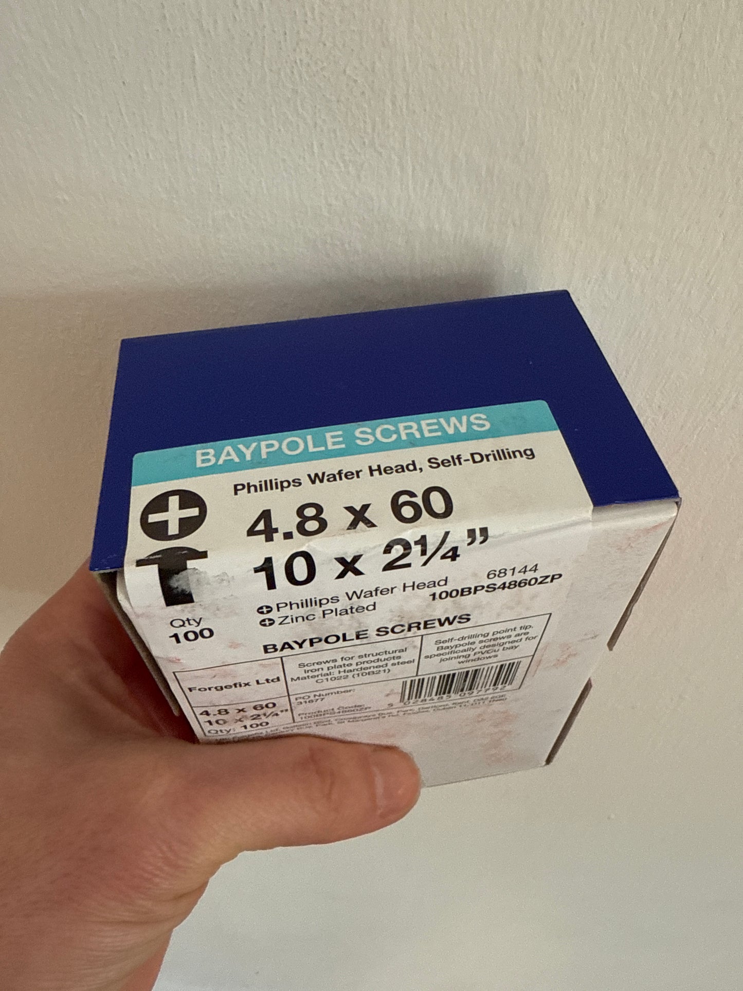 Baypole Screws BZP (Zinc Plated) 4.8mm – Self-Drilling – Pack Sizes 50 to 1000 – Available in Multiple Sizes