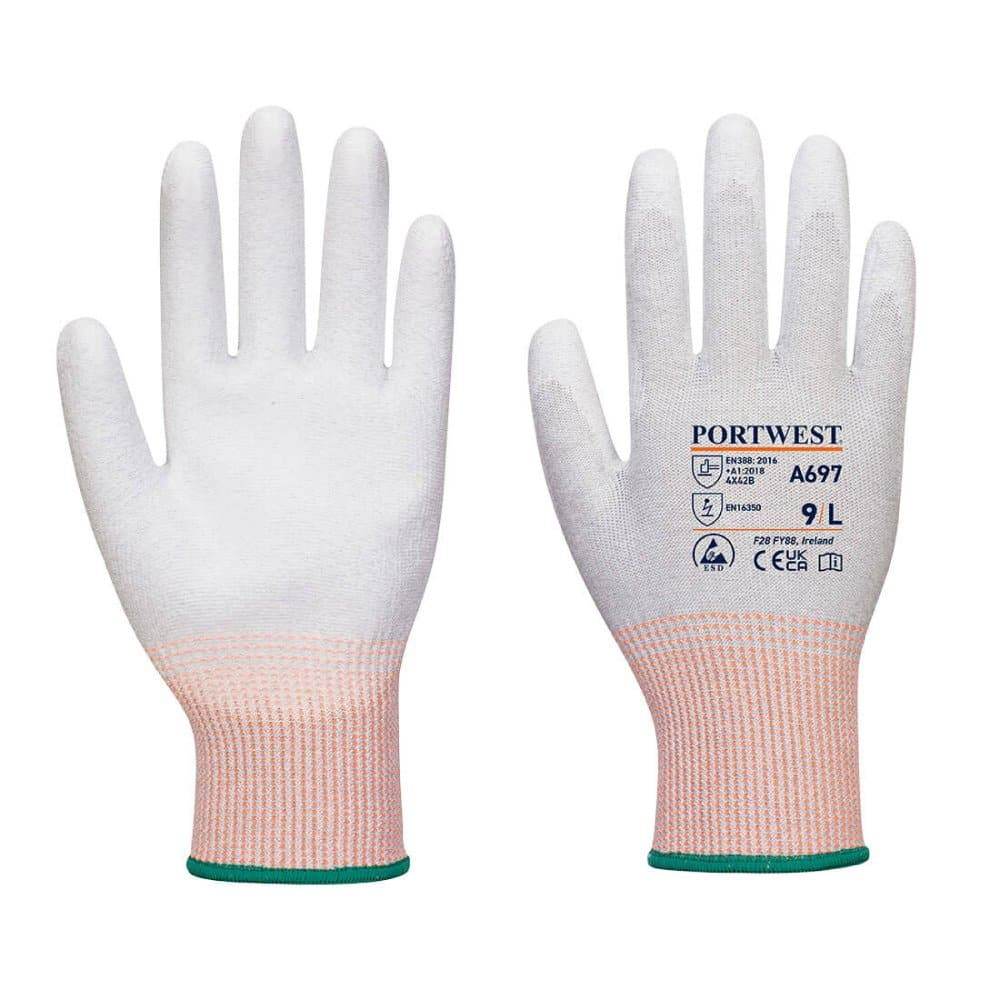 Portwest A697 LR13 ESD PU Palm Gloves (Pk12)