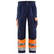 Blaklader 1584 Hi-Vis Professional Drivers Work Trousers Blue / Orange