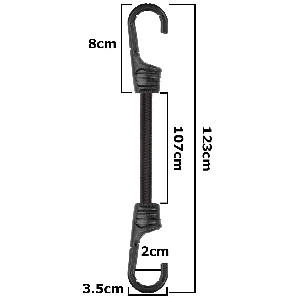 Bungee Cord Hook with PVC-coated Metal Hooks 120cm