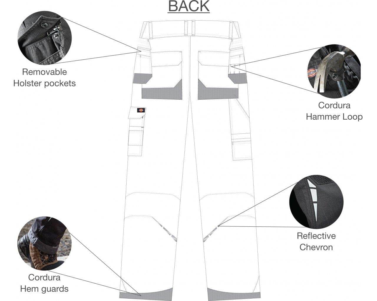 Dickies EH34000 Eisenhower Premium Holster Pocket Knee Pad Trousers