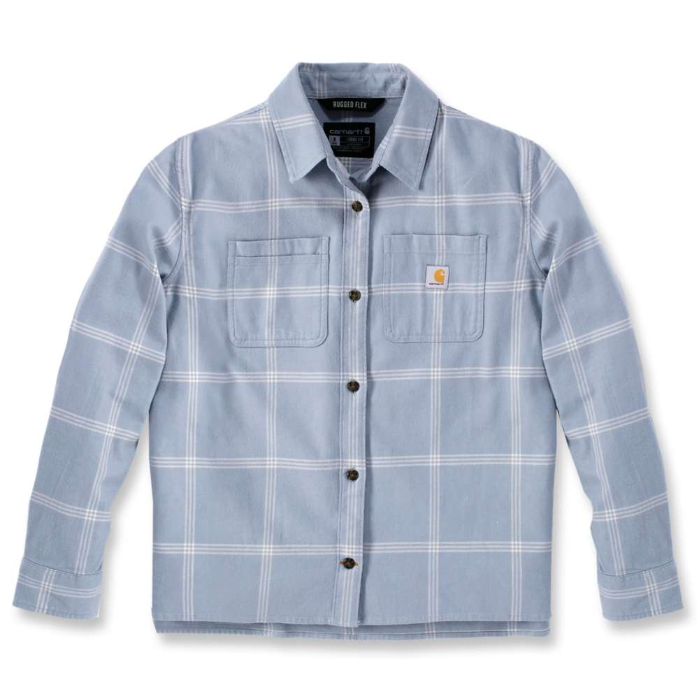 Carhartt 105989 Women's Rugged Flex Loose Fit Midweight Flannel Long-Sleeve Plaid Shirt