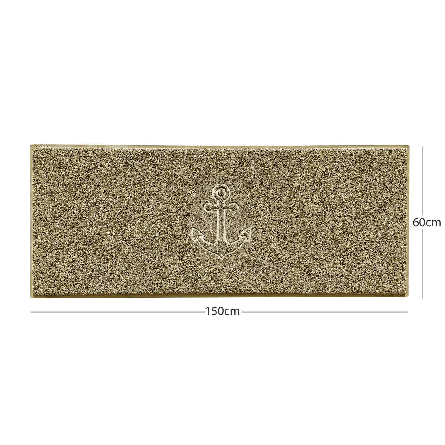 "Anchors Away" Grey Spaghetti Door Mat