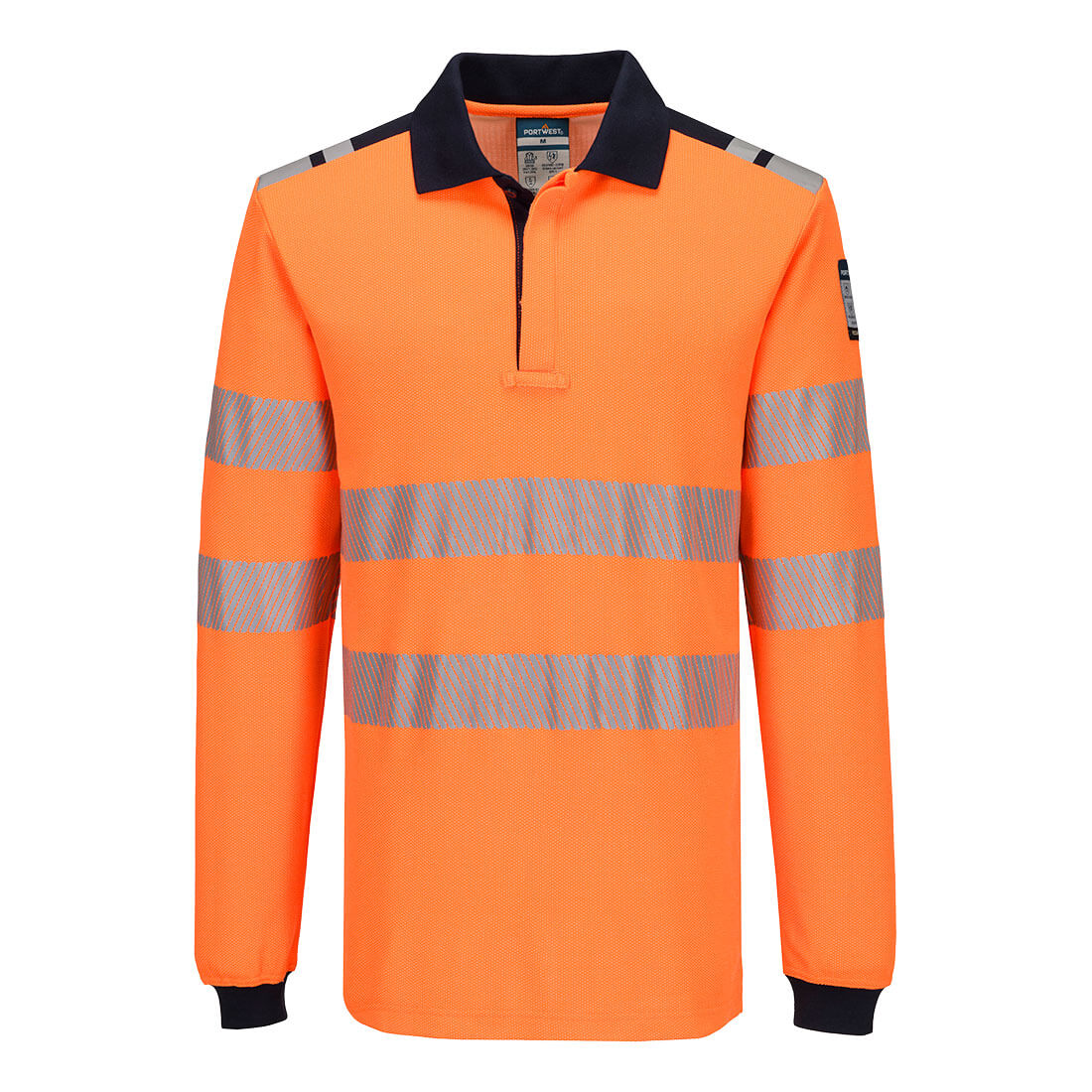 Portwest PW3 Modaflame Knit HVO FR Long Sleeve Polo Shirt