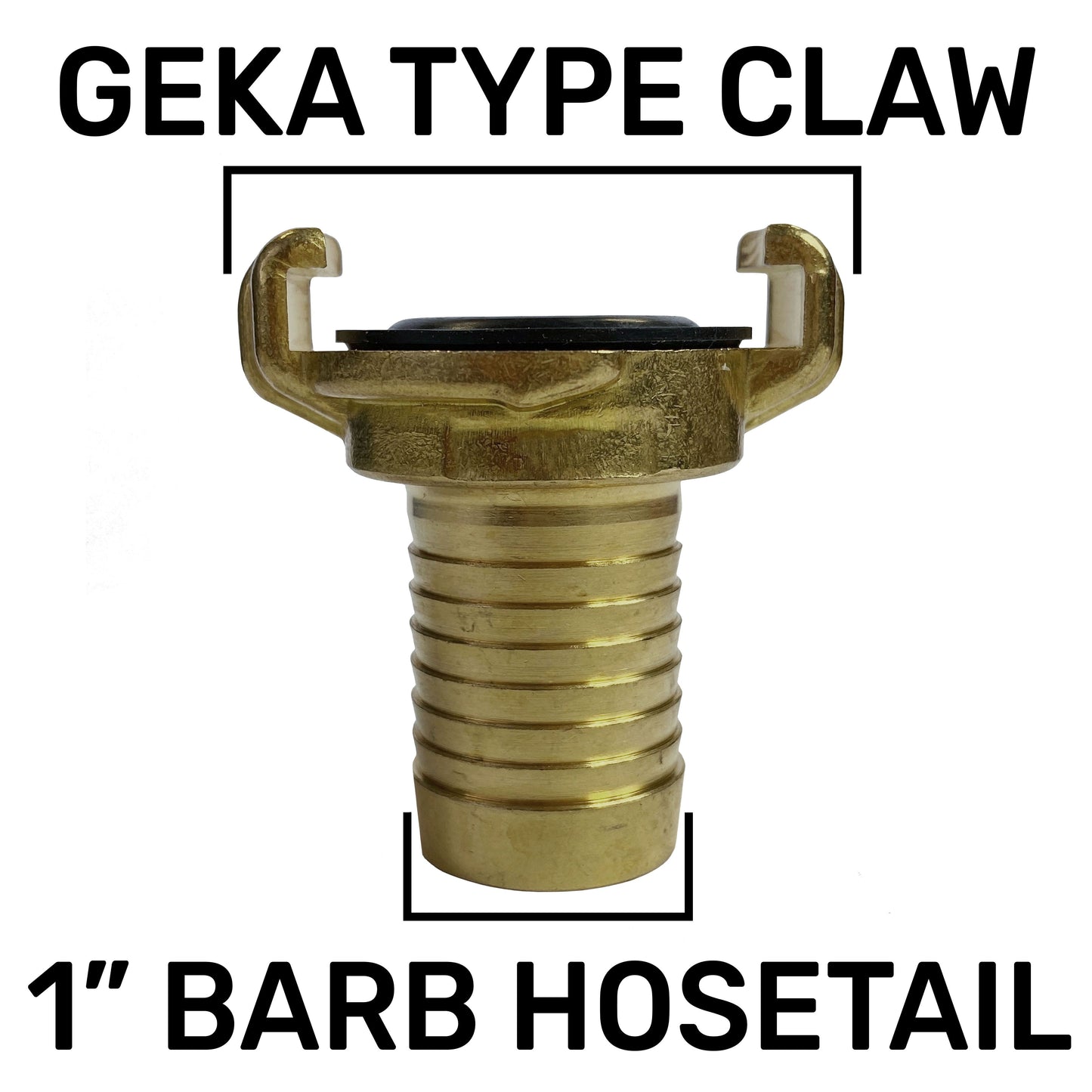 Geka Type Brass Claw Set –25mm Barb and 3/4” BSP Female
