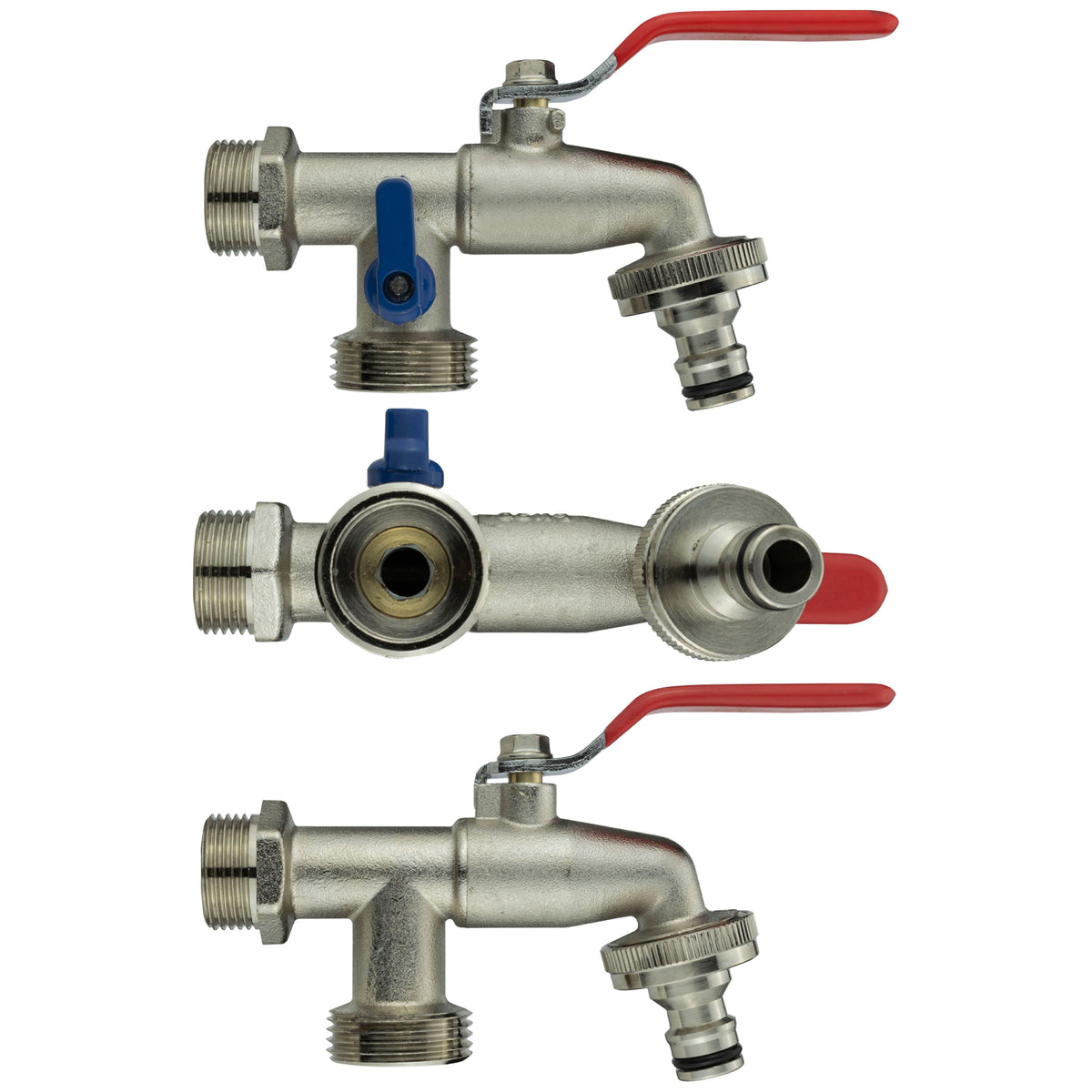 Double Garden Tap 1/2" BSPM Inlet Bradas