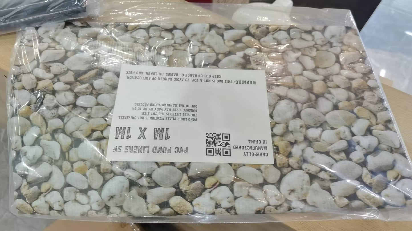 Small Pebble Print PVC 450gsm Pond Liner 1m x 1m