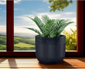 Luca Pot without Hole 140mm Deep Black