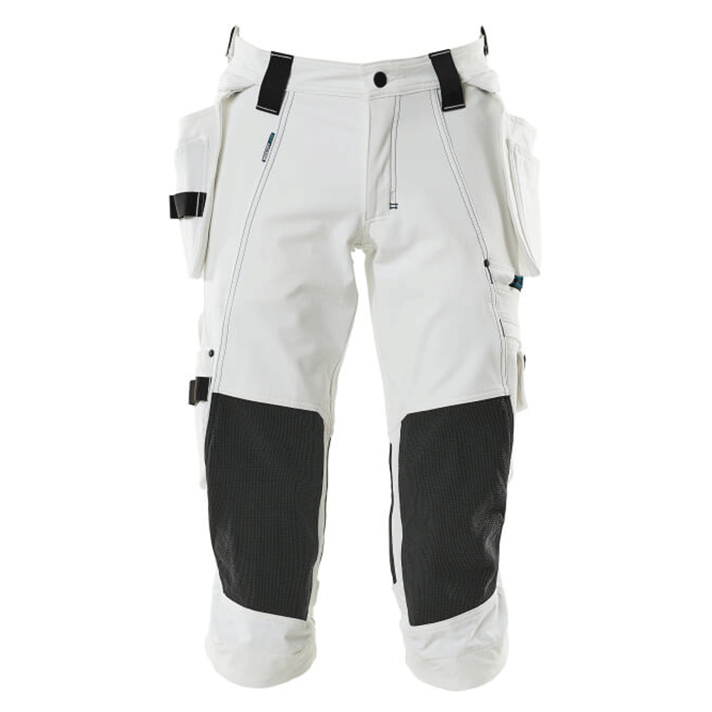 Mascot Advanced 17049 Water-Repellent Knee Pad Holster Pocket Stretch Pirate Trousers White