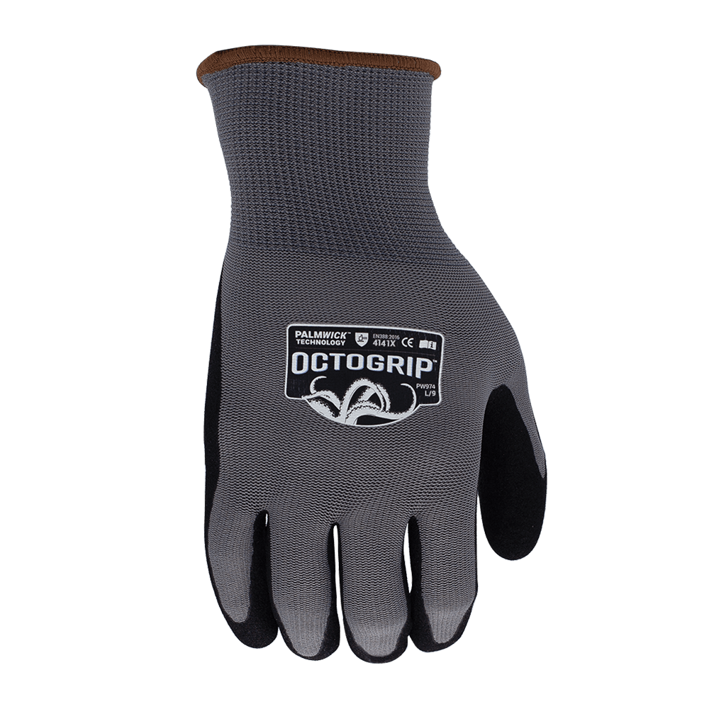 Octogrip PW974 Breathable Dexterous Nitrile Coated Palm Work Glove