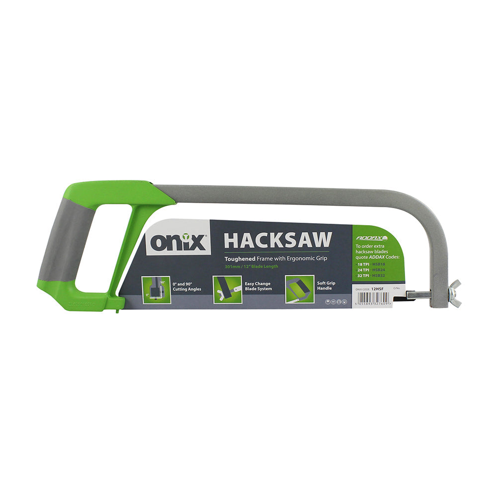 Onix Lightweight Hacksaw 12" (300mm) – Steel/Alu Frame, 24T Blade