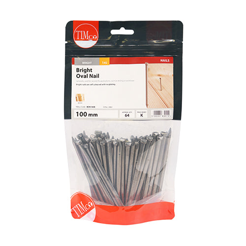 Oval Nails – Bright – 1kg Bags