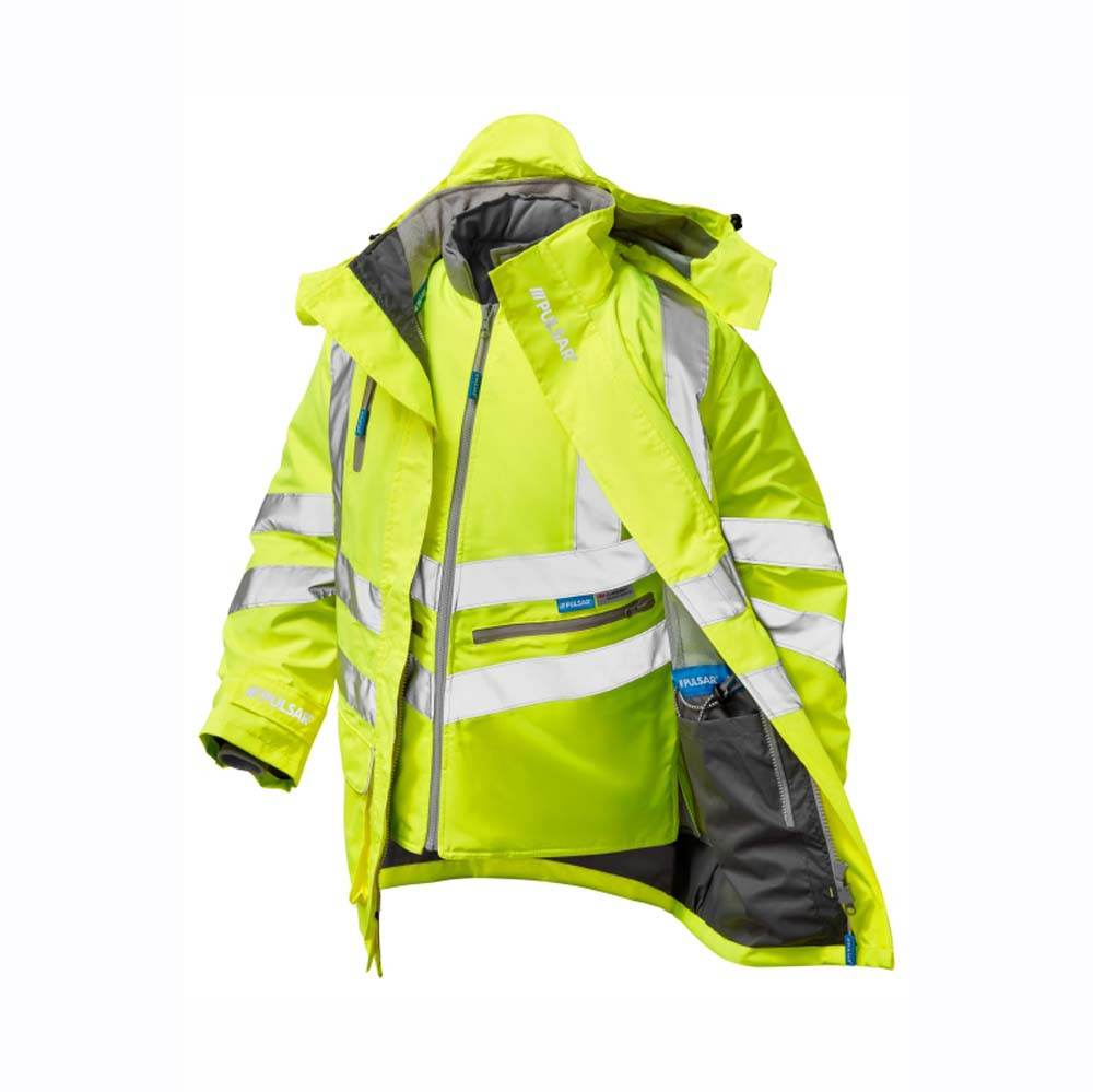 PULSAR P487 Hi-Vis Yellow 7-in-1 Waterproof Storm Coat