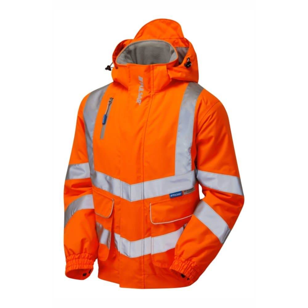 PULSAR PR496 Hi-Vis Orange Padded Bomber Jacket