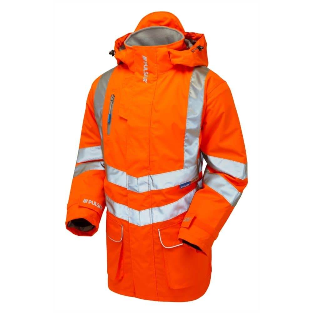 PULSAR PR499 Hi-Vis Orange Mesh Lined Storm Coat