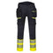 Portwest DX445 4-Way Stretch Hi-Vis Class 1 Holster Pocket Trouser Yellow/Black