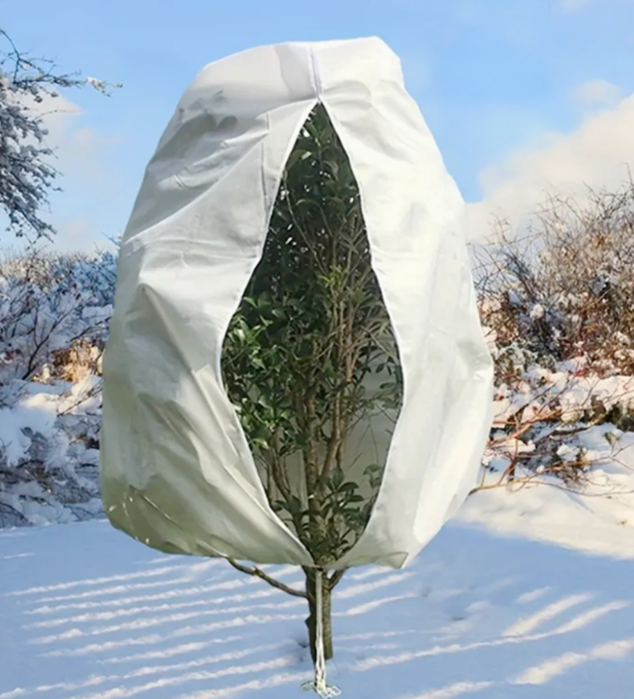 Protective Plant Cover, 50gsm Sack with Cord and Zipper, Diameter: 76cm, Size: 1.2m x 1.8m