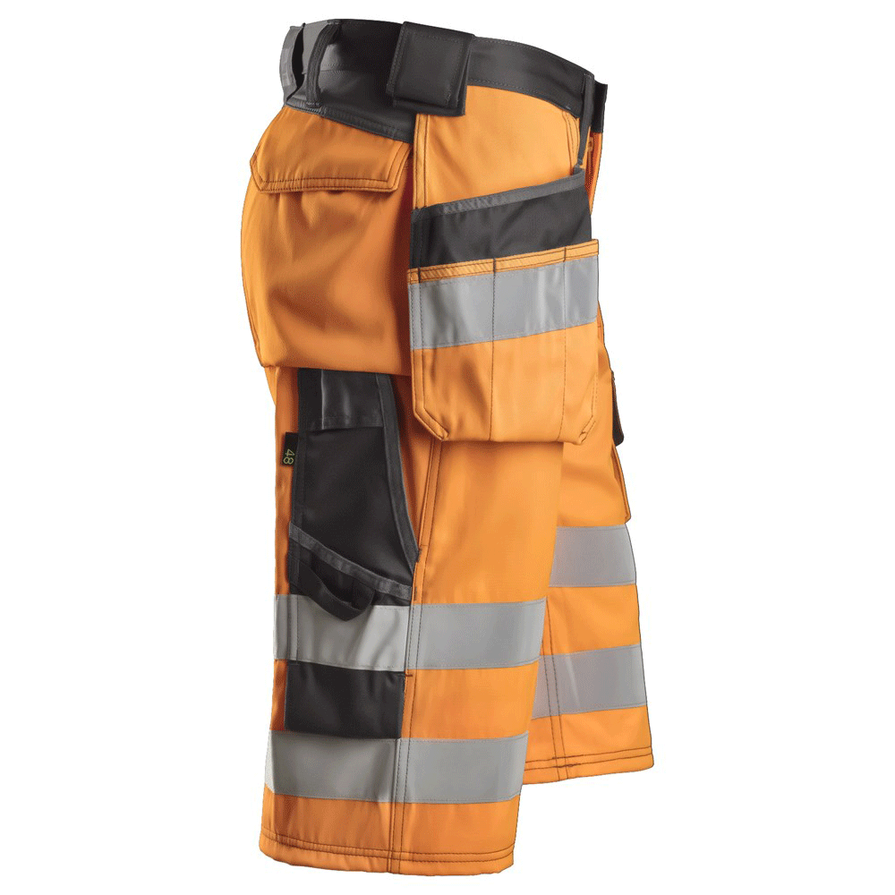 Snickers 3033 Hi-Vis Holster Pocket Shorts, Class 1 Hi-Vis Orange, 31" Waist-Snickers 46