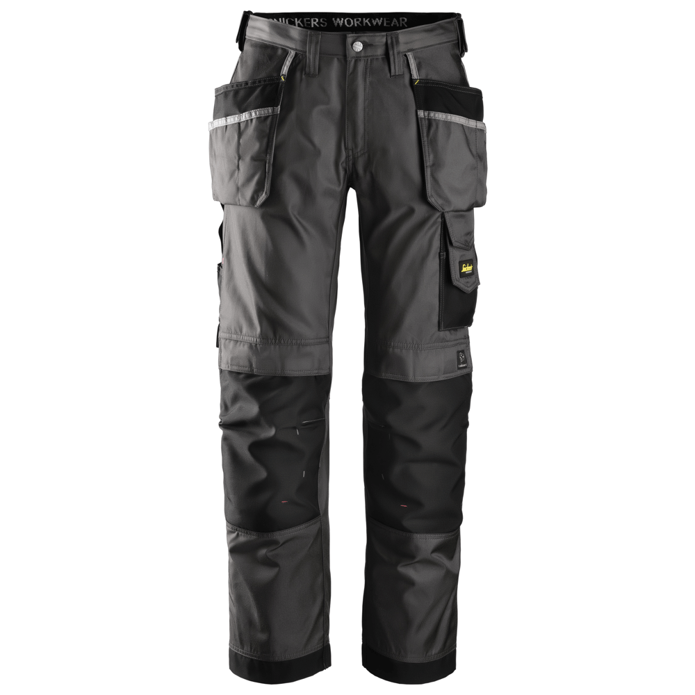 Snickers 3212 Craftsmen Holster Pocket Trousers, DuraTwill Muted Black/Black, 39" Waist 35" Leg-Snickers 156