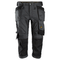 Snickers 6142 AllroundWork, Stretch Kneepad Holster Pockets Pirate Trousers Steel Grey/Black, 35" Waist-Snickers 100
