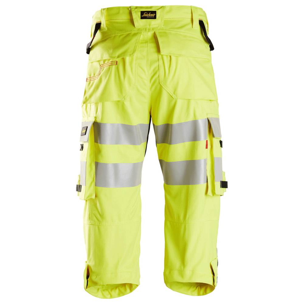Snickers 6161 ProtecWork, Flame Retardant Hi-Vis Pirate Trouser, Class 2