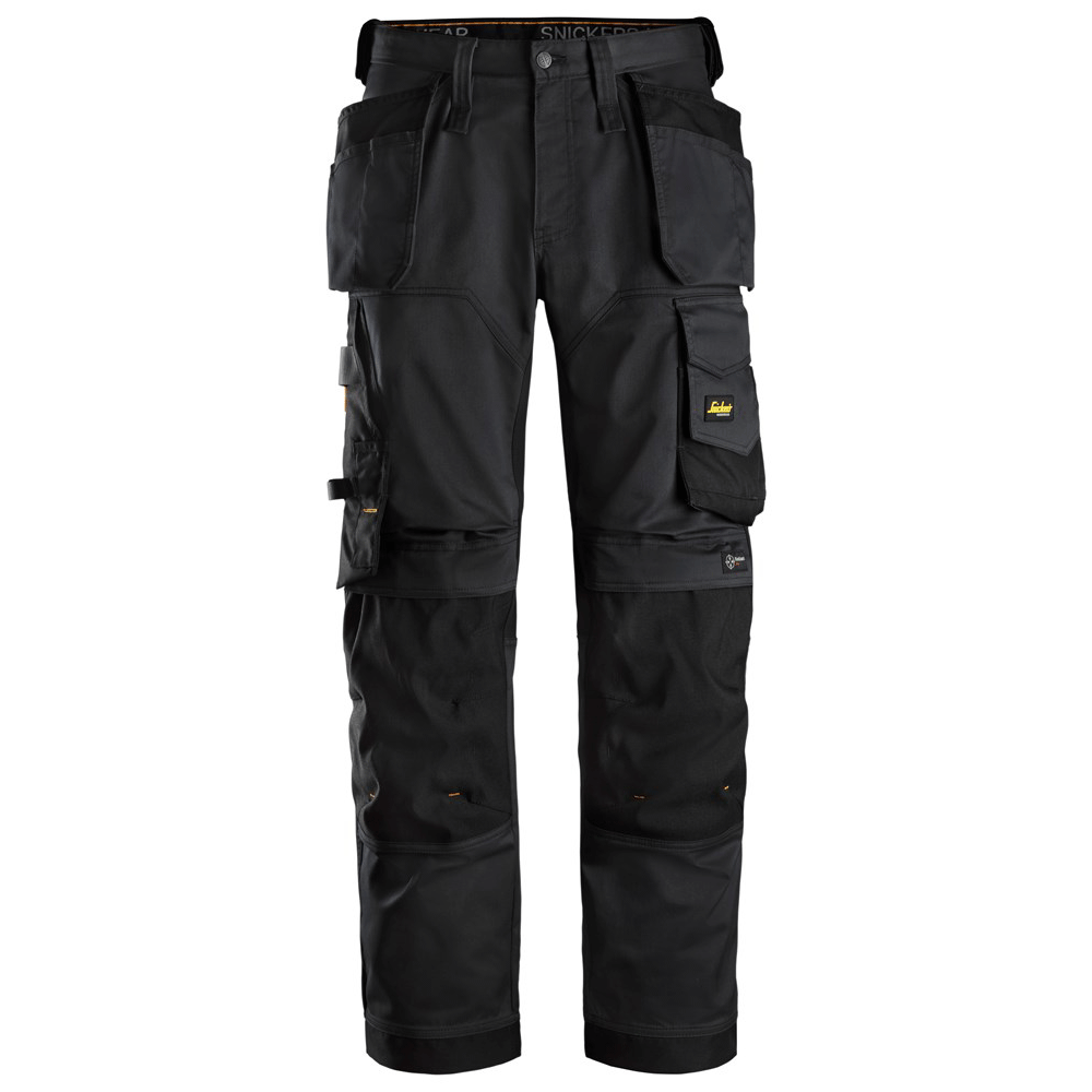 Snickers 6251 AllroundWork, Stretch Loose Fit Holster Pocket Work Trousers Black