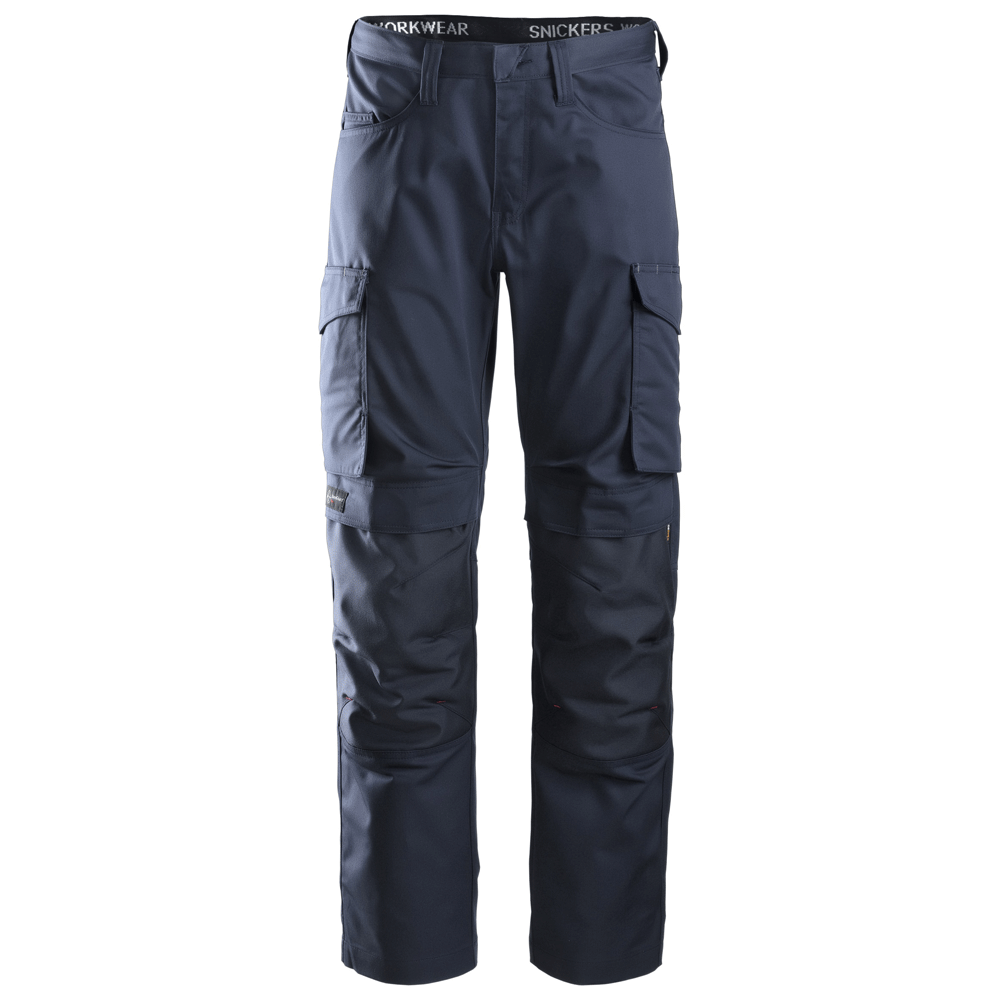 Snickers 6801 Service Trousers + Knee Pockets Navy Blue 50" Waist - 32" Leg - Snickers Size 64