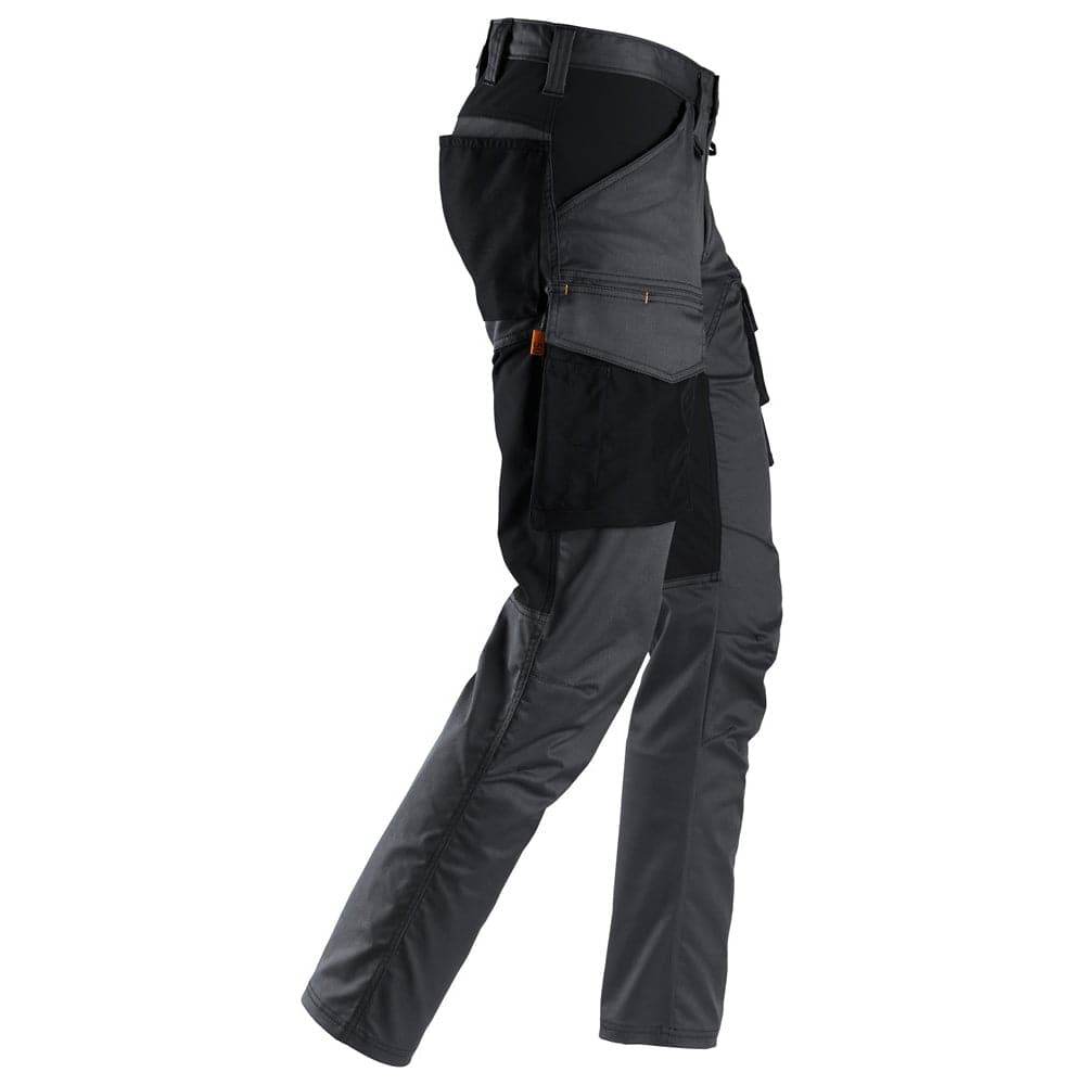 Snickers 6803 AllroundWork, Stretch Trousers without Knee Pockets Steel Grey, 35" Waist 30" Leg-Snickers 100