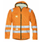 Snickers 8233 Hi-Vis PU Rain Jacket, Class 3 Hi-Vis Orange / 3XL