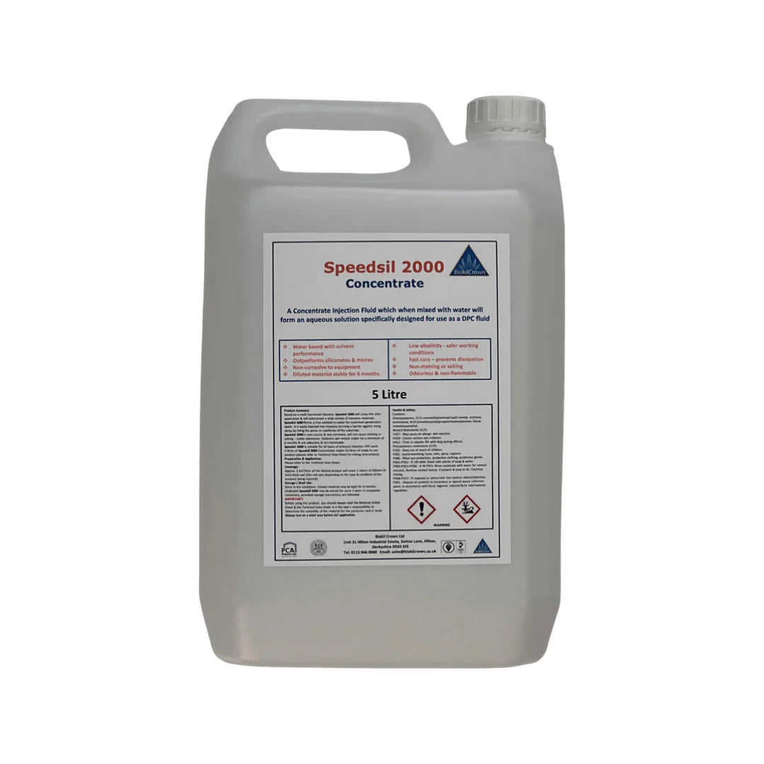 Speedsil 2000 (Concentrate) – Chemical DPC Injection Fluid (5L) - Biokil Crown