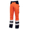 U-Power Light Hi-Vis Combat Cargo Work Trousers Elasticated Waist