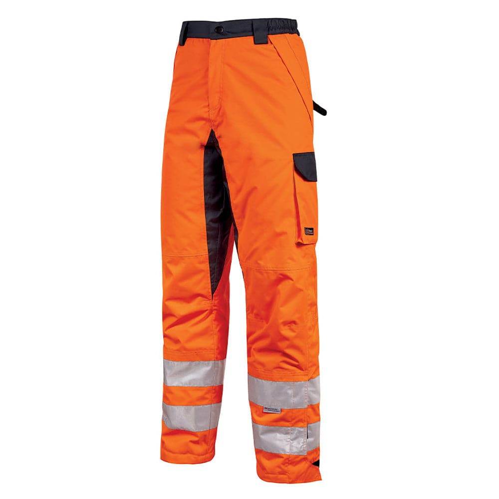 U-Power Subu Waterproof Hi-Vis Cargo Combat Trouser Orange Fluorescent Large