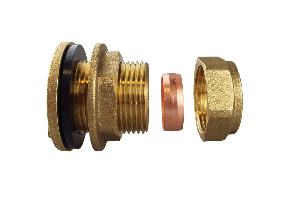 Brass Compression Straight Tank Adaptor 28mm