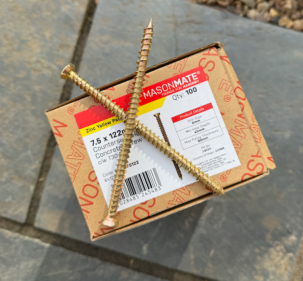 concrete screws 7.5 x 122 box 100 4