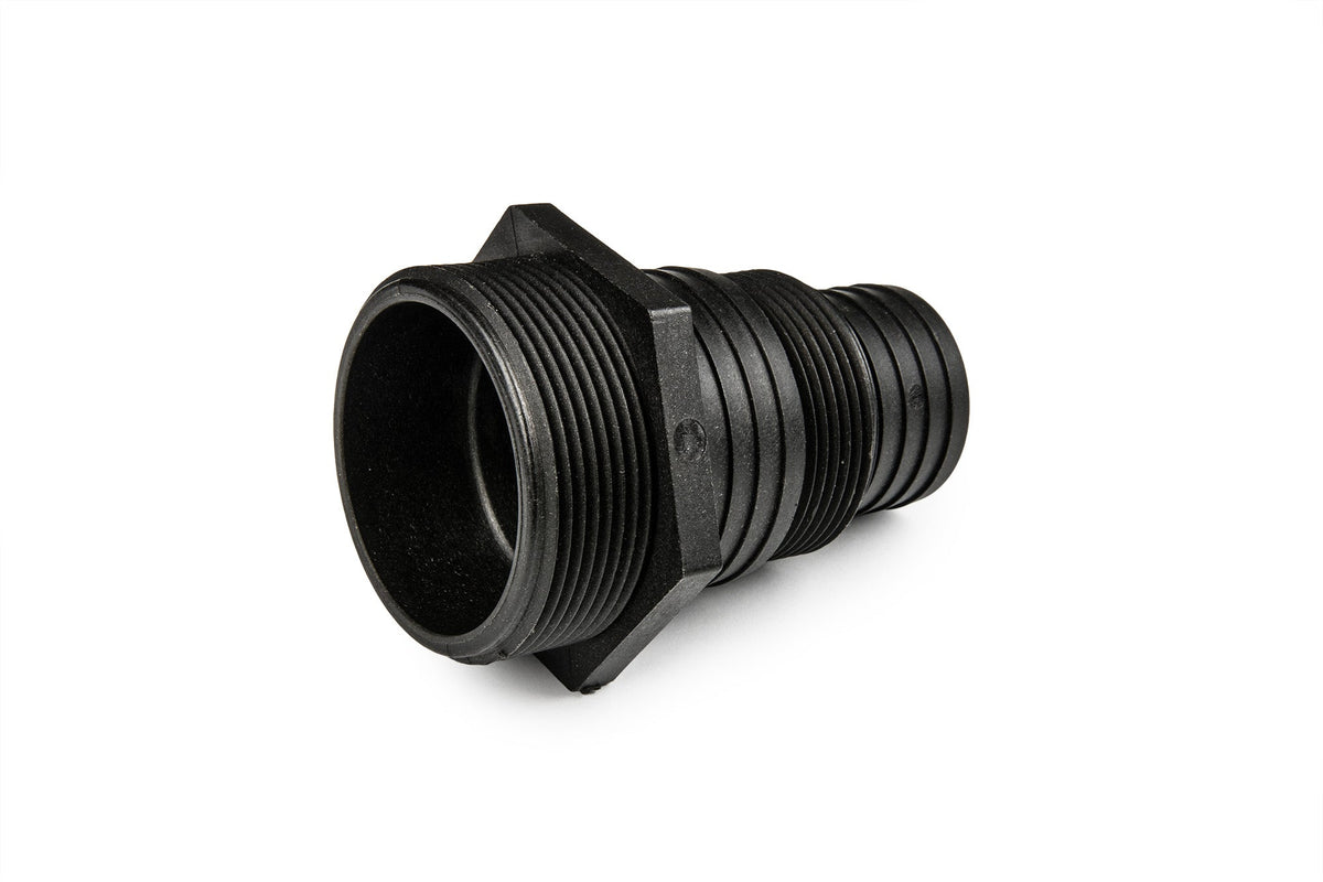 Tank Connector 2"BSPM - 2" Barb - 1.5"BSPM - 1.5" Barb