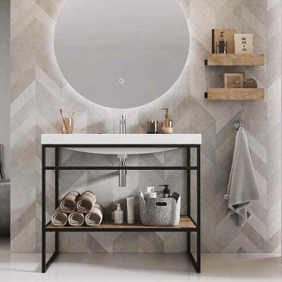Indus Freestanding Vanity Frame with Basin and Shelf - All Sizes