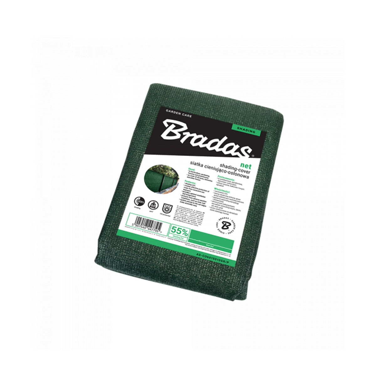 Garden Shade Net 55% 60g Green 1.2m x 10m