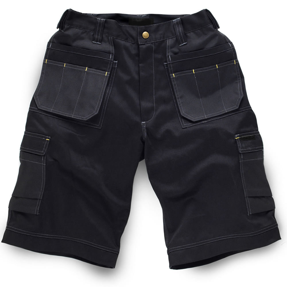 Standsafe WK020 Contrast Holster Pocket Work Shorts Black 32" Waist
