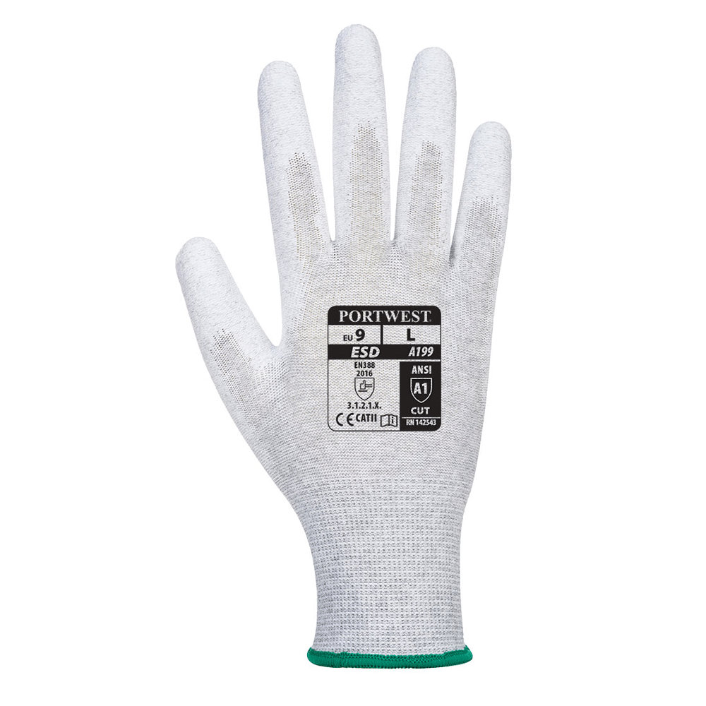 Portwest A199 Antistatic PU Palm Gloves