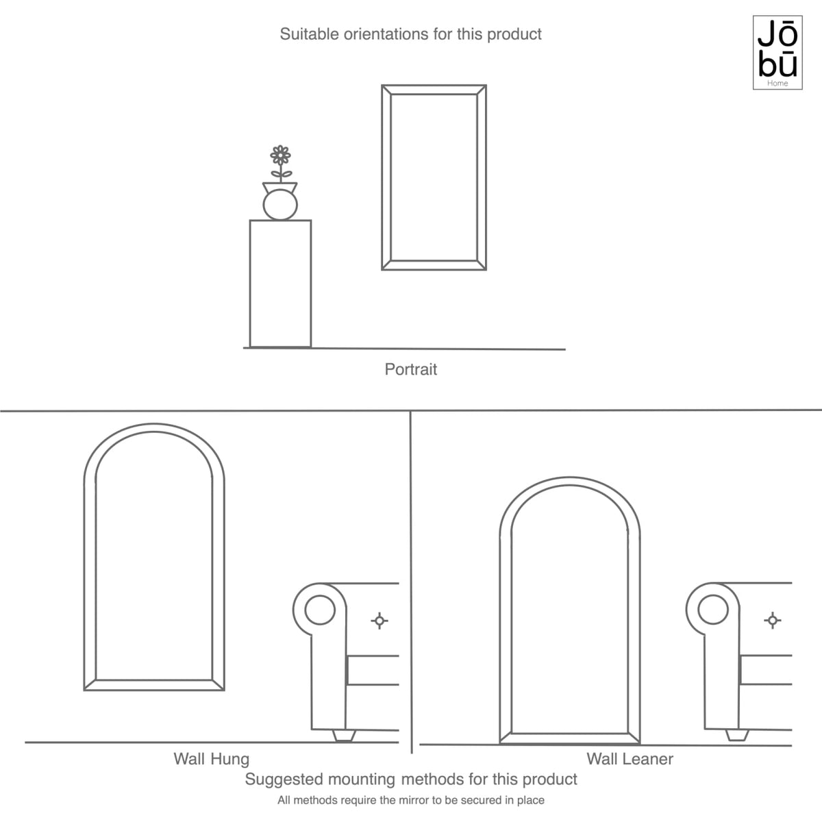 Tomi - Full Length Black Metal Arched Lattice Window Mirror - 180cm x 90cm